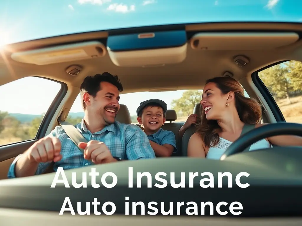 An image showcasing a happy family driving their car, symbolizing safety and security with Key Agency's car insurance.